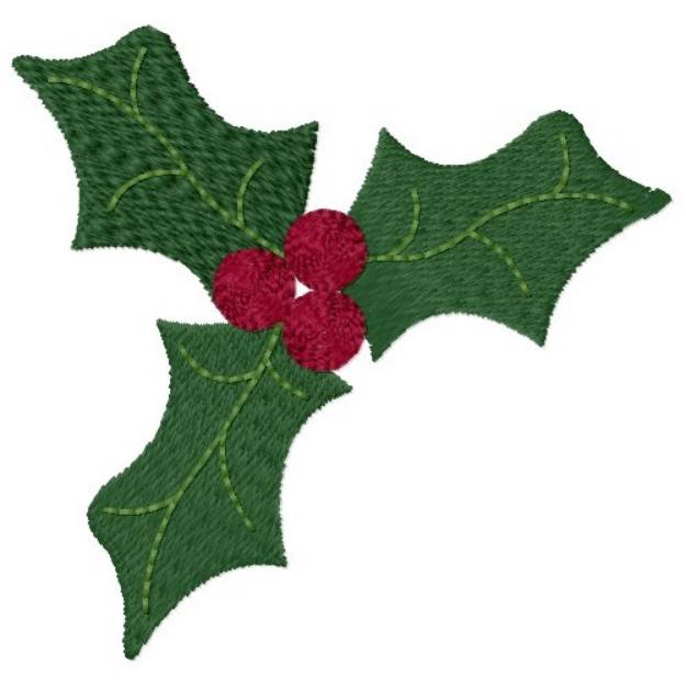 Picture of Xmas Holly Machine Embroidery Design