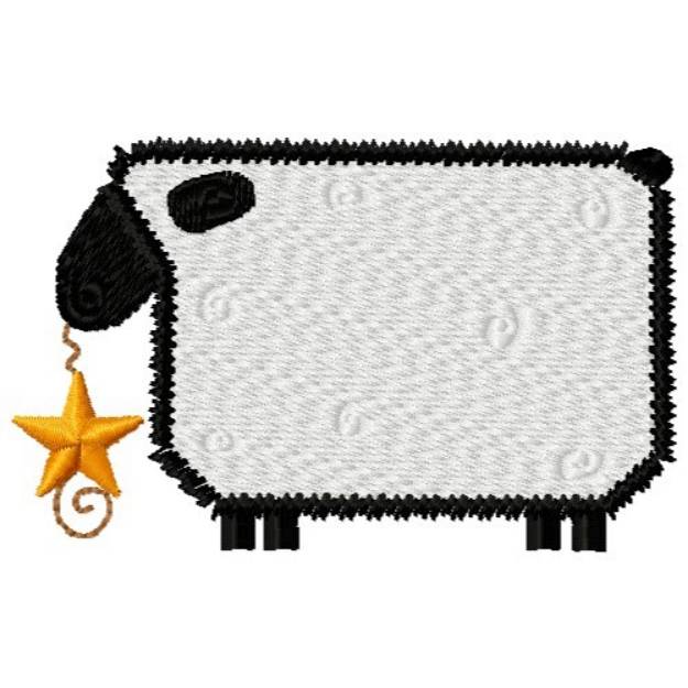 Picture of Sheep & Star Machine Embroidery Design