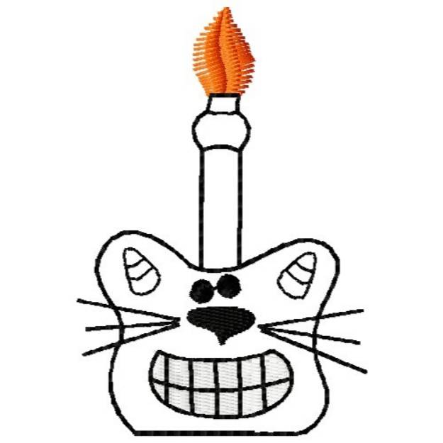 Picture of Cat Candle Machine Embroidery Design