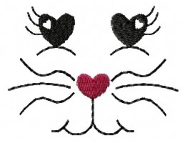 Picture of Cat Face Machine Embroidery Design