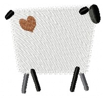 Primitive Sheep Machine Embroidery Design