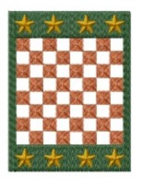 Picture of Checkered Block Machine Embroidery Design