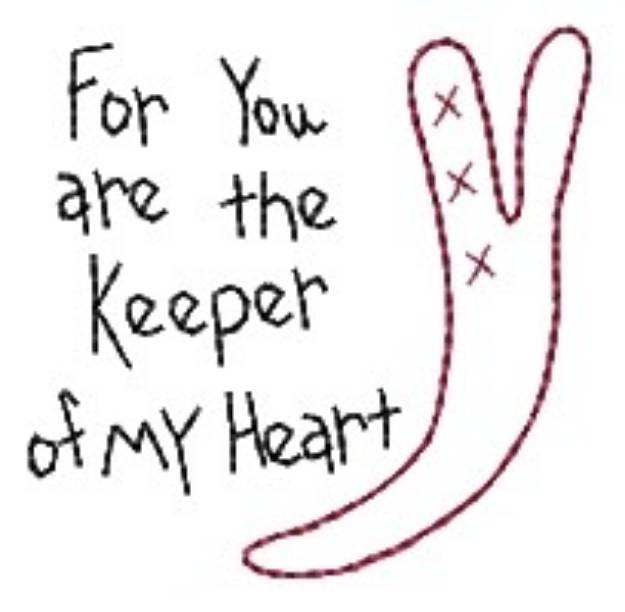 Picture of Keeper Of My Heart Machine Embroidery Design