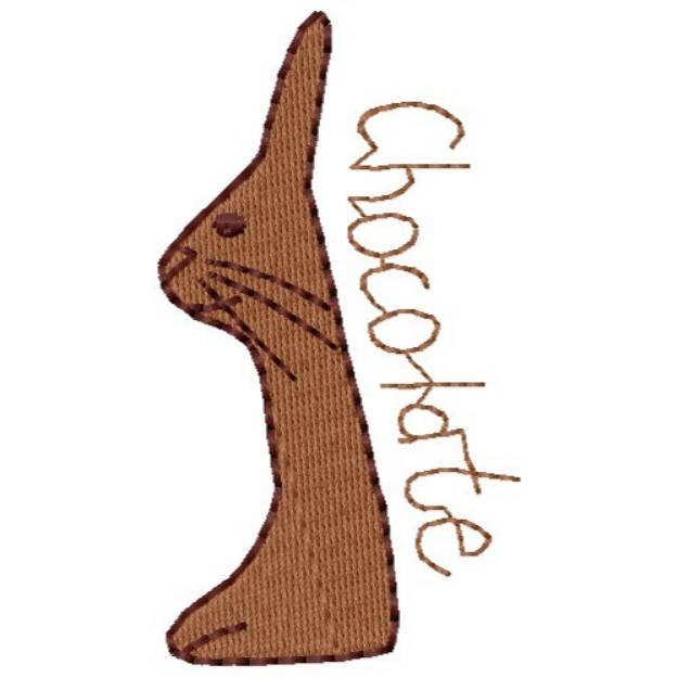 Picture of Chocolate Bunny Machine Embroidery Design