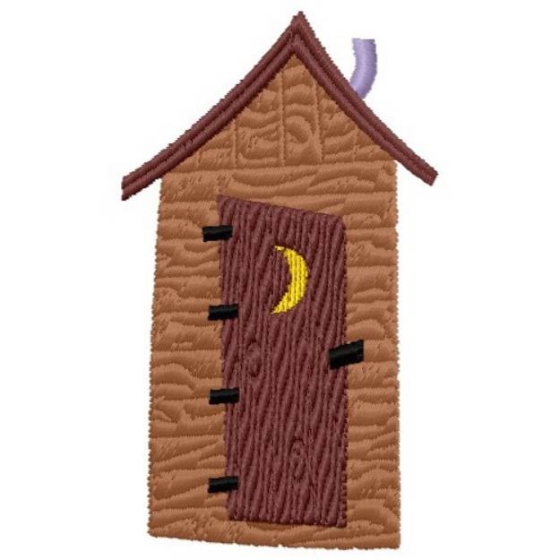 Picture of Folk Art Outhouse Machine Embroidery Design