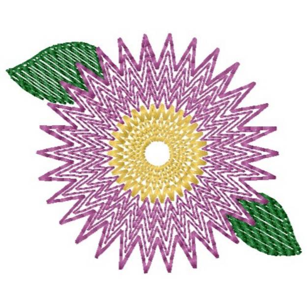 Picture of Purple Flower Machine Embroidery Design