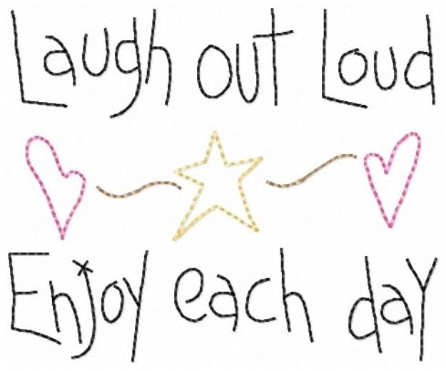 Picture of Laugh Out Loud Machine Embroidery Design