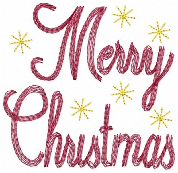 Picture of Merry Christmas Machine Embroidery Design