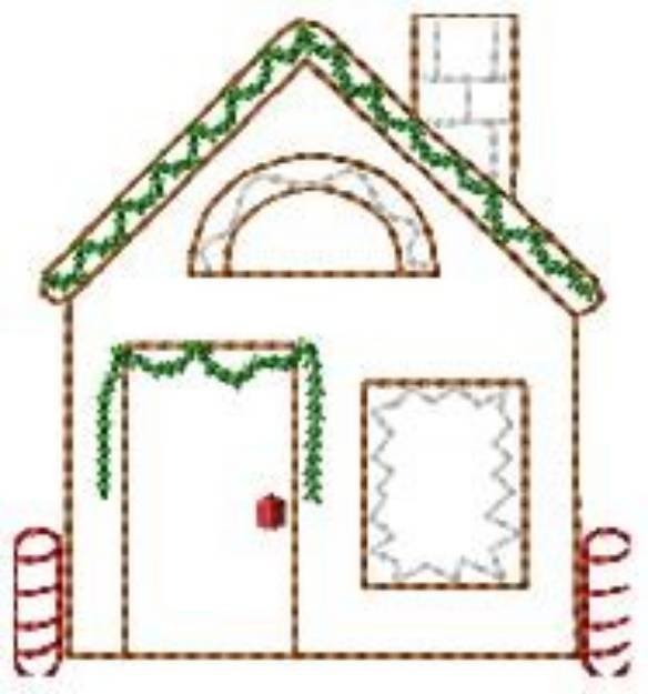 Picture of Holiday House Machine Embroidery Design