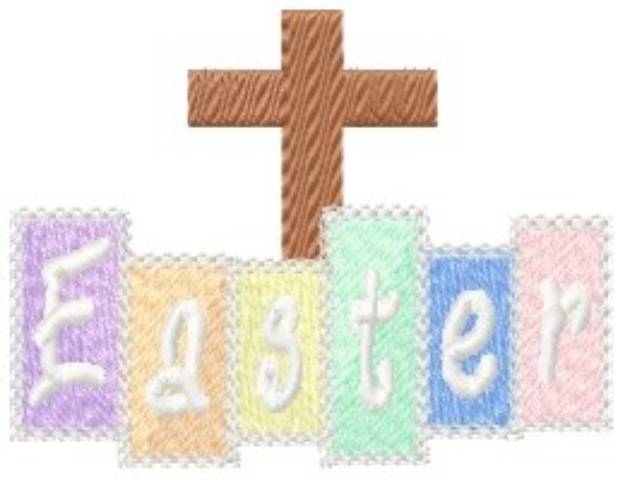 Picture of Easter Cross Machine Embroidery Design