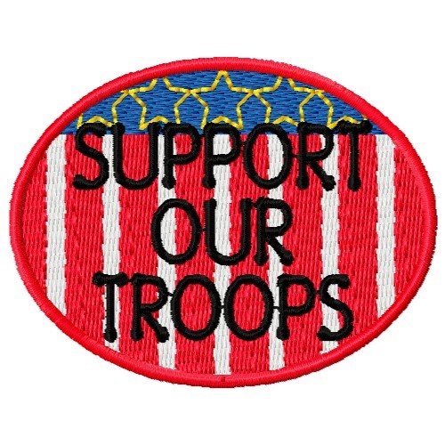 Support Our Troops Machine Embroidery Design