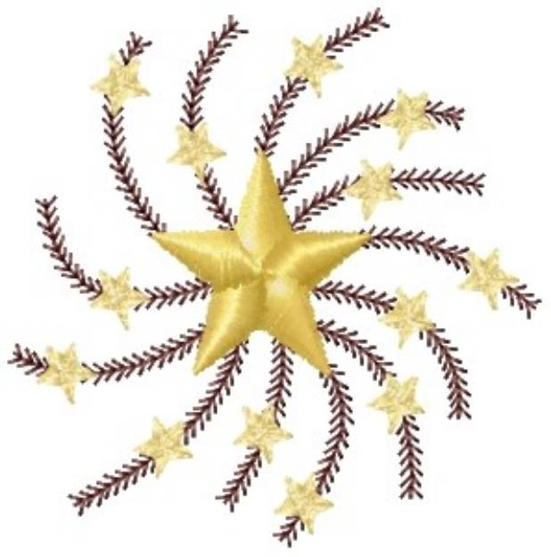 Picture of Star Swirl Machine Embroidery Design