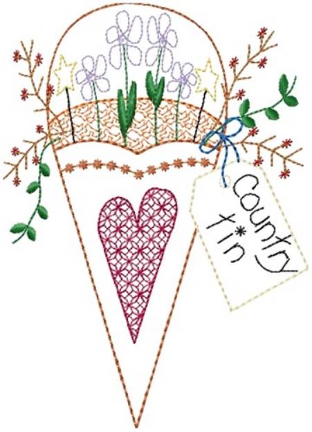 Picture of Country Tin Machine Embroidery Design