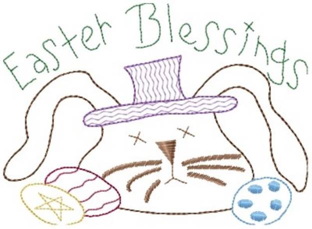 Picture of Easter Blessings Machine Embroidery Design