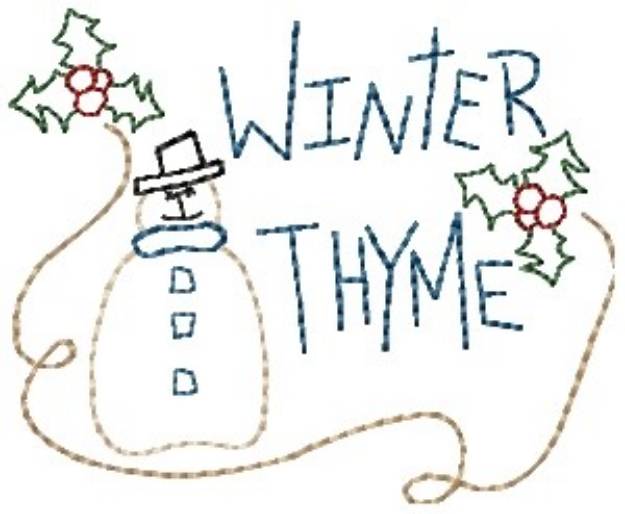 Picture of Winter Thyme Machine Embroidery Design