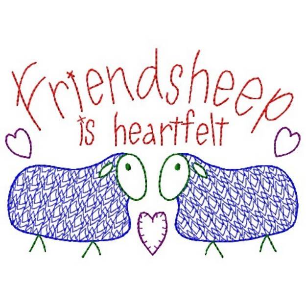 Picture of Friendsheep Machine Embroidery Design