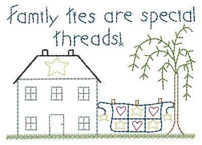 Family Ties Machine Embroidery Design