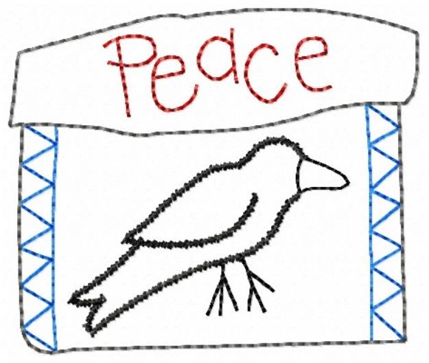 Picture of Peace Bird Machine Embroidery Design