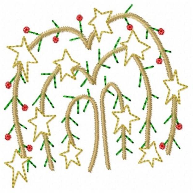 Picture of Star Tree Machine Embroidery Design