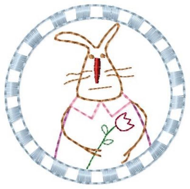 Picture of Primitive Bunny Machine Embroidery Design