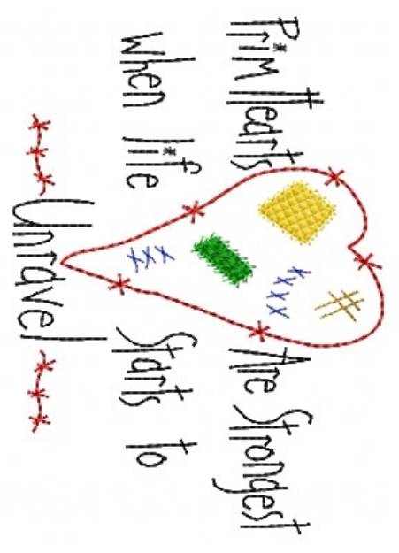 Picture of Prim Hearts Machine Embroidery Design