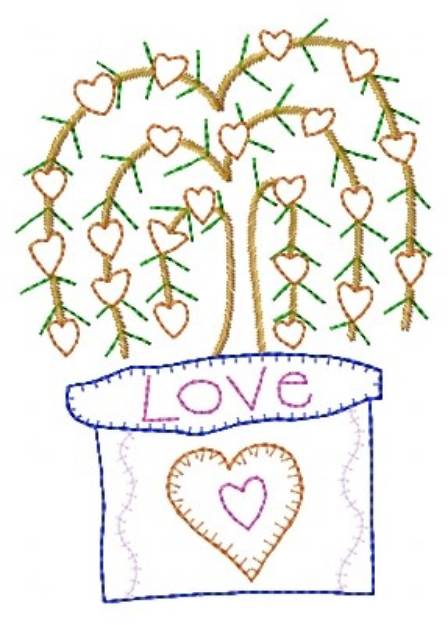 Picture of Love Tree Machine Embroidery Design