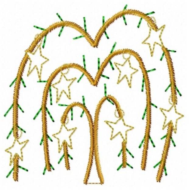 Picture of Star Tree Machine Embroidery Design