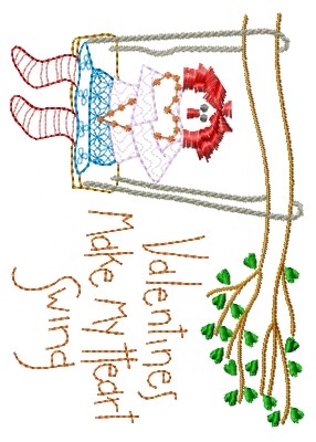 My Heart Swing Machine Embroidery Design
