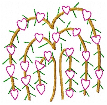 Love Tree Machine Embroidery Design