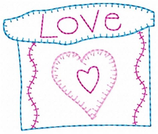 Picture of Love Heart Machine Embroidery Design