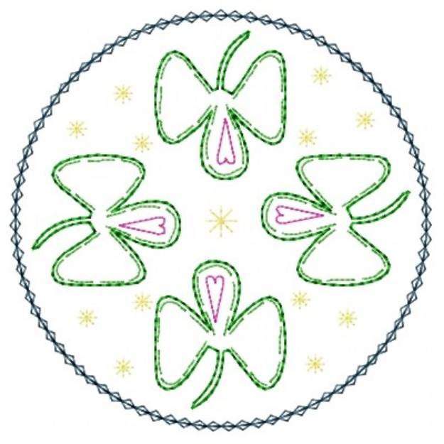 Picture of Shamrocks Circle Machine Embroidery Design