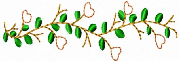 Picture of Heart Vine Border Machine Embroidery Design