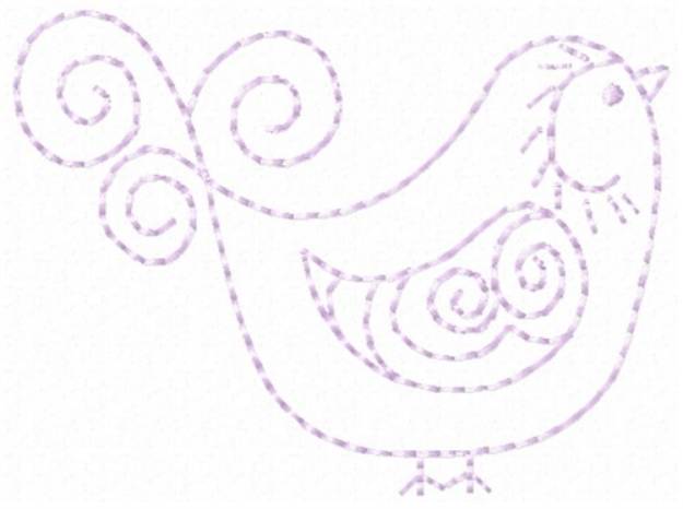 Picture of Bird Outline Machine Embroidery Design