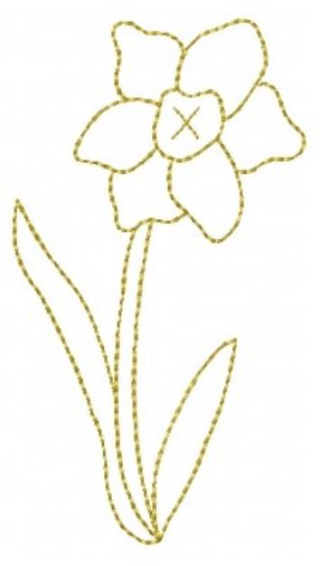 Picture of Buttercup Outline Machine Embroidery Design