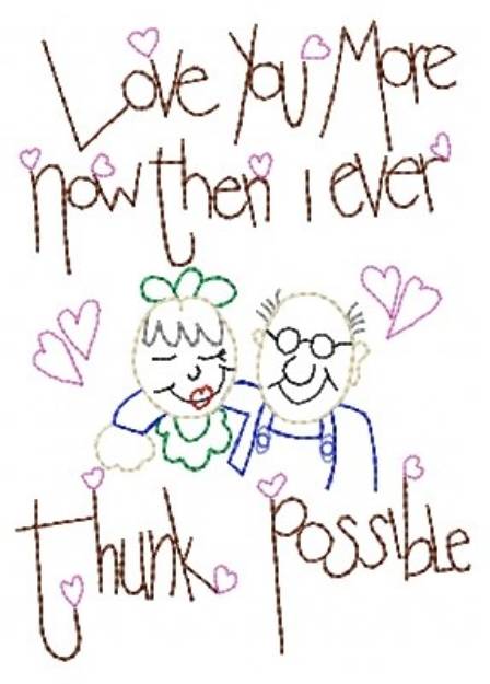 Picture of Love You More Machine Embroidery Design