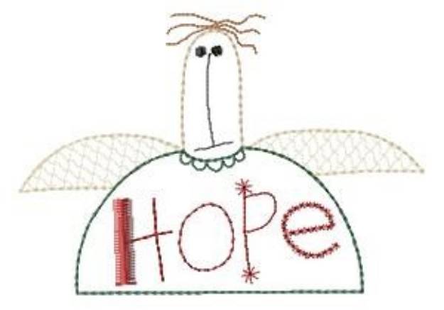 Picture of Hope Angel Machine Embroidery Design