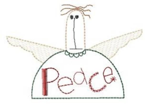 Picture of Peace Angel Machine Embroidery Design