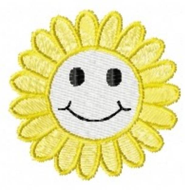 Picture of Smiley Flower Machine Embroidery Design