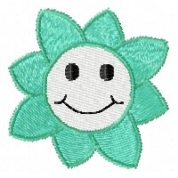 Picture of Smiley Daisy Machine Embroidery Design