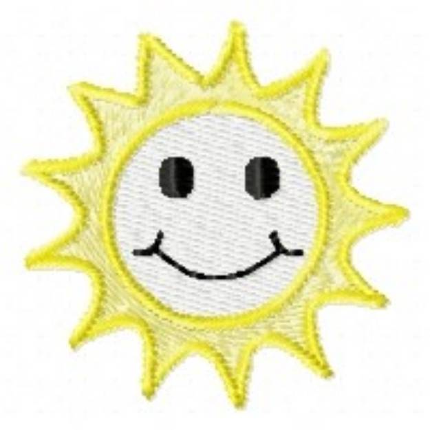 Picture of Smiley Sun Machine Embroidery Design