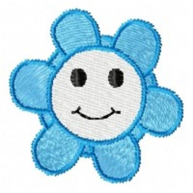 Picture of Blue Daisy Machine Embroidery Design