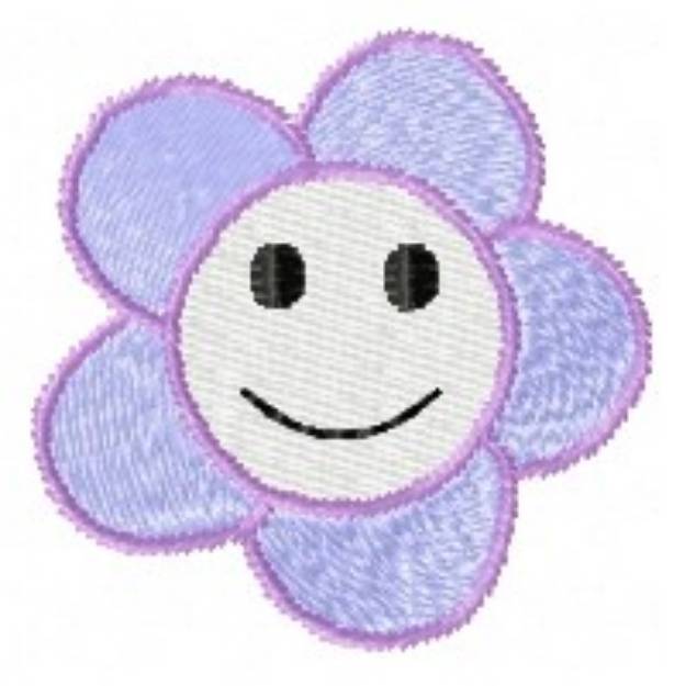 Picture of Floral Smiley Machine Embroidery Design