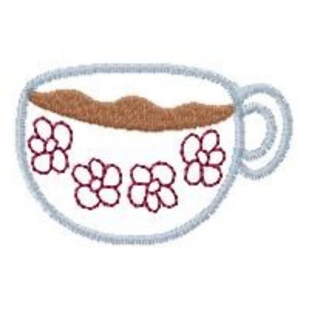 Picture of Coffee Cup Machine Embroidery Design