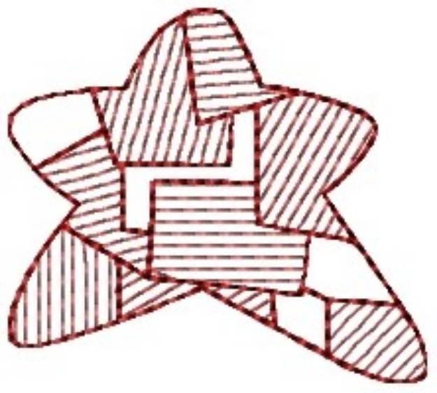 Picture of Primitive Star Machine Embroidery Design