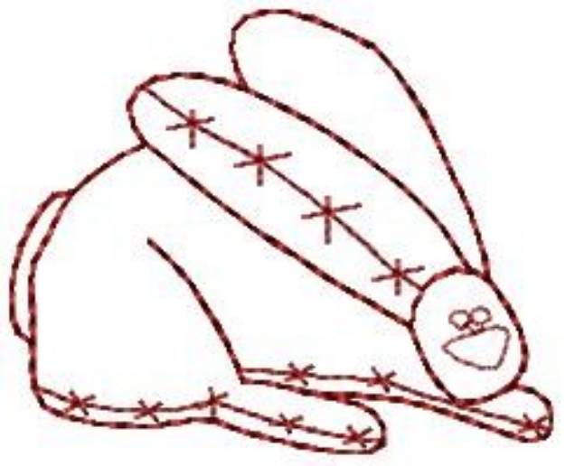 Picture of Primitive Bunny Machine Embroidery Design