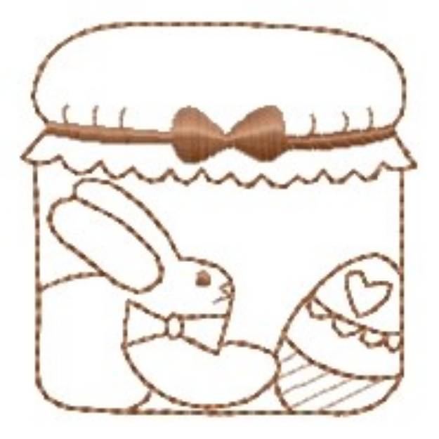 Picture of Easter Jar Machine Embroidery Design