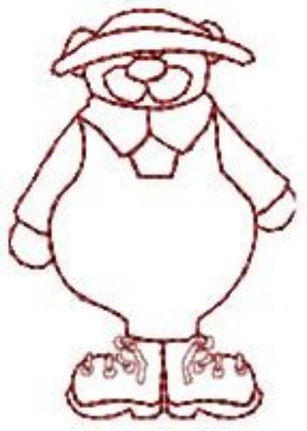 Picture of Bear Outline Machine Embroidery Design