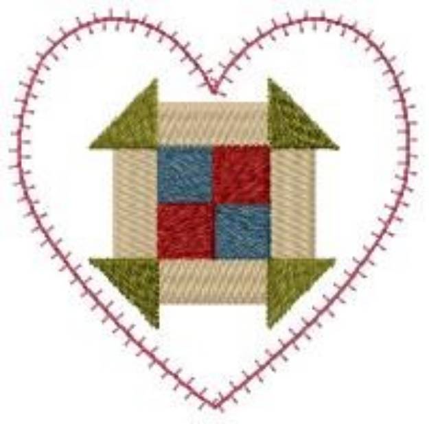 Picture of Heart Quilt Block Machine Embroidery Design