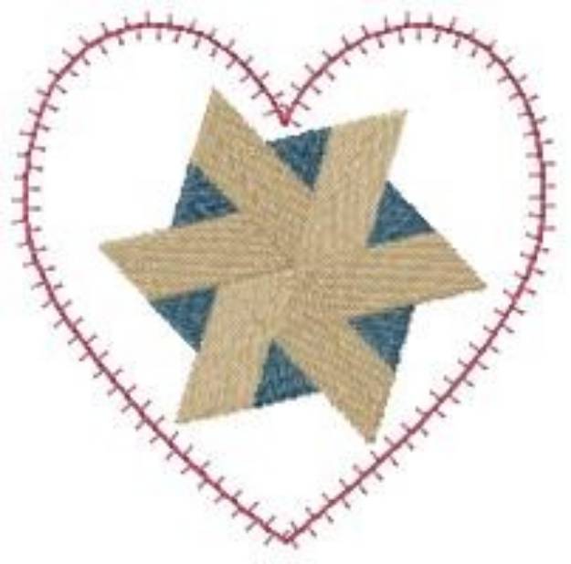 Picture of Quilt Heart Machine Embroidery Design