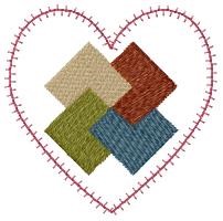 Quilt Heart Machine Embroidery Design